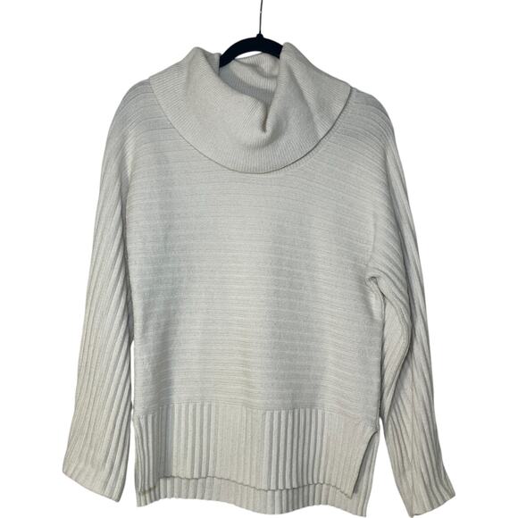 MOTH by Anthropologie Cream Ribbed Cowl Neck Sweater Size Small - Picture 1 of 6